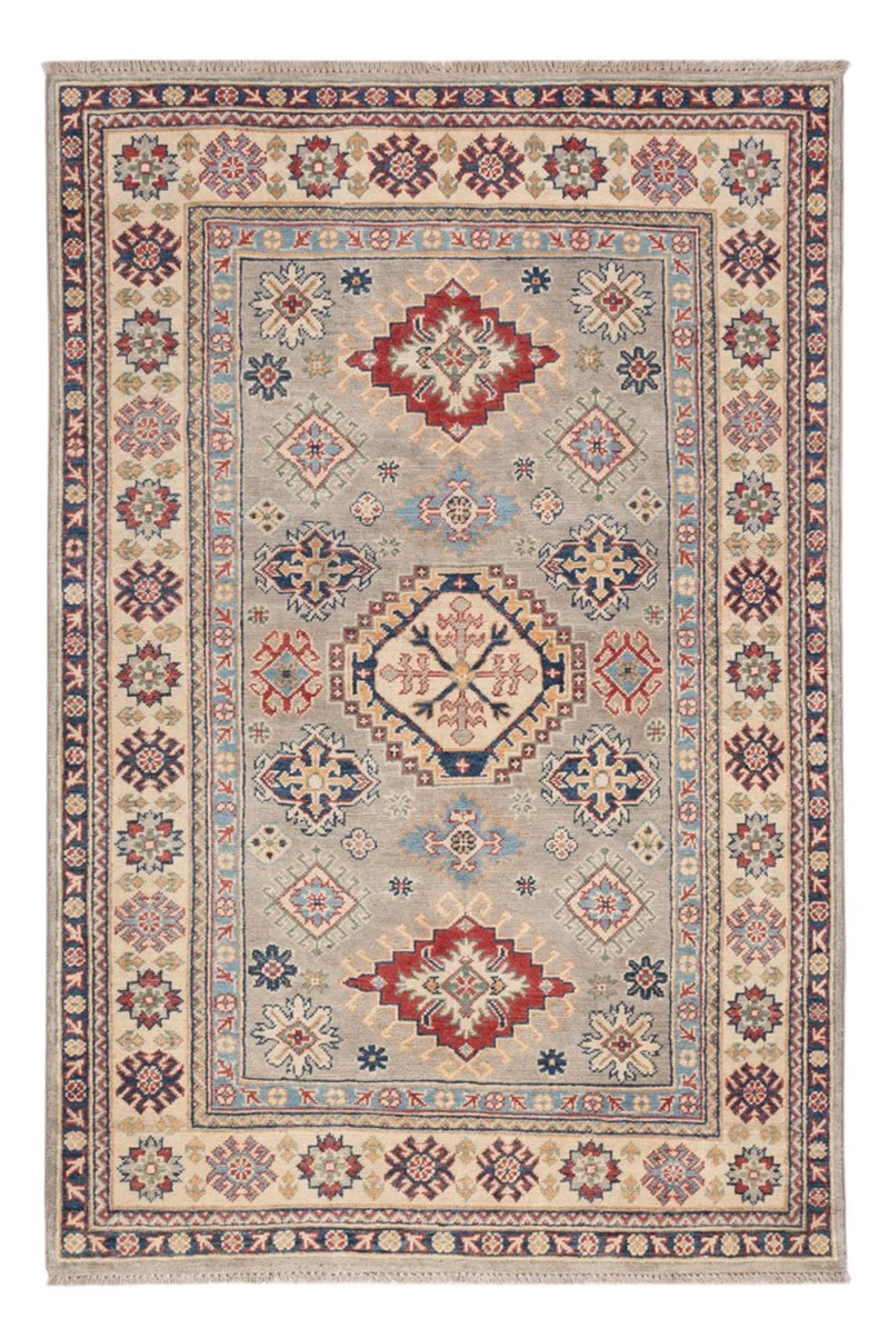 Kazak Teppich 118x180cm - Orientteppich - hellblau
