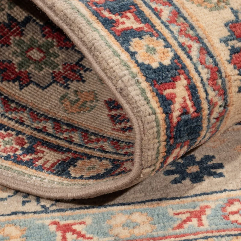 Kazak Teppich 118x180cm - Orientteppich - hellblau