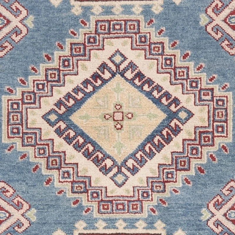 Kazak Teppich 118x183cm - Orientteppich - hellblau