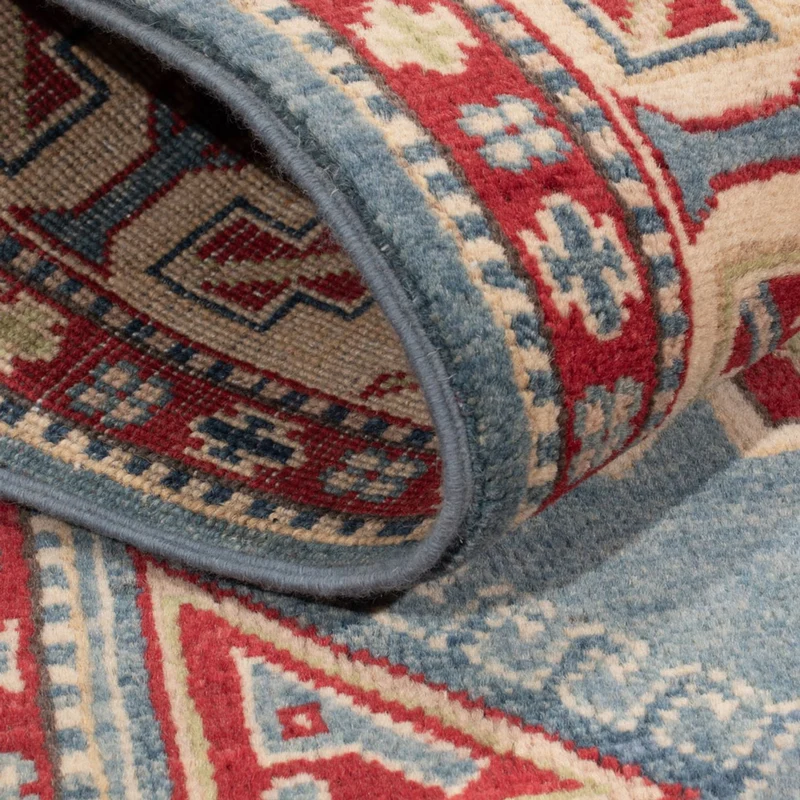 Kazak Teppich 118x183cm - Orientteppich - hellblau