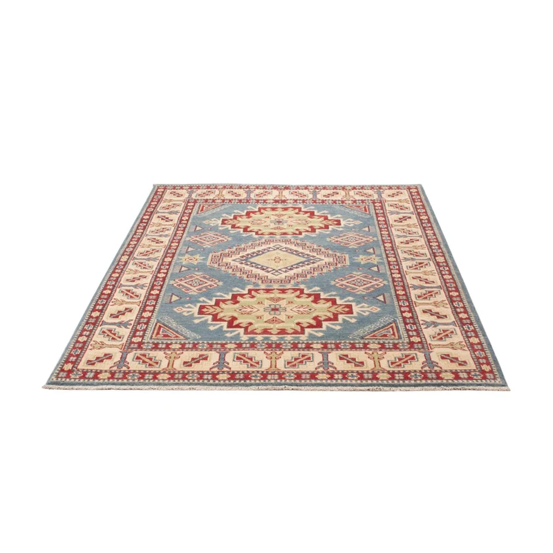 Kazak Teppich 118x183cm - Orientteppich - hellblau