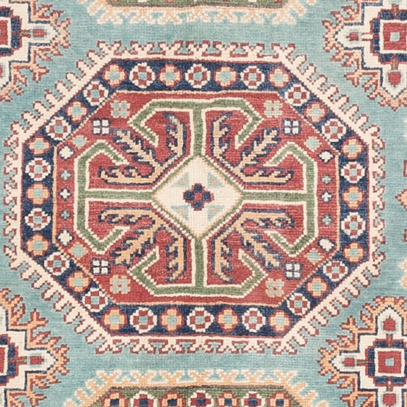 Kazak Teppich 120x178cm - Orientteppich - hellblau