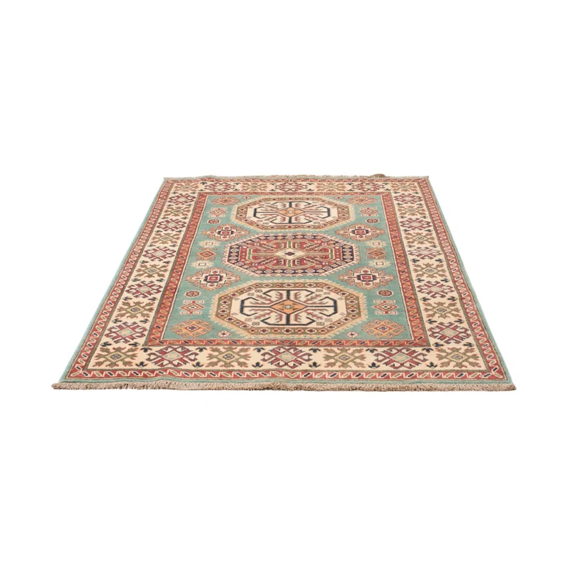 Kazak Teppich 120x178cm - Orientteppich - hellblau