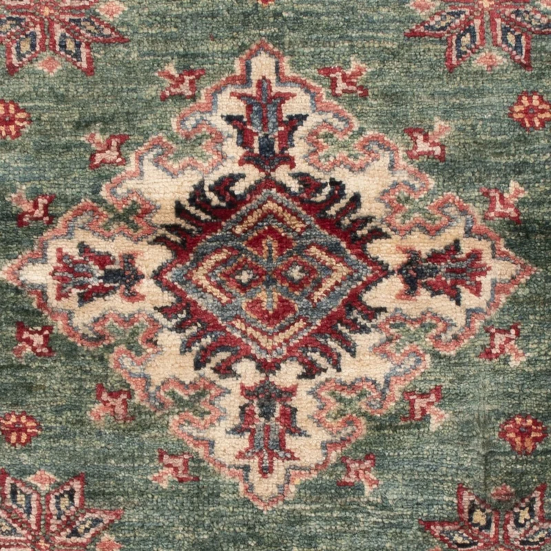 Kazak Teppich 85x117cm - Orientteppich - grün