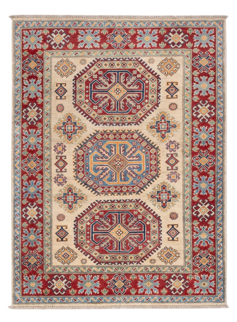 Kazak Teppich 124x167cm - Orientteppich - beige