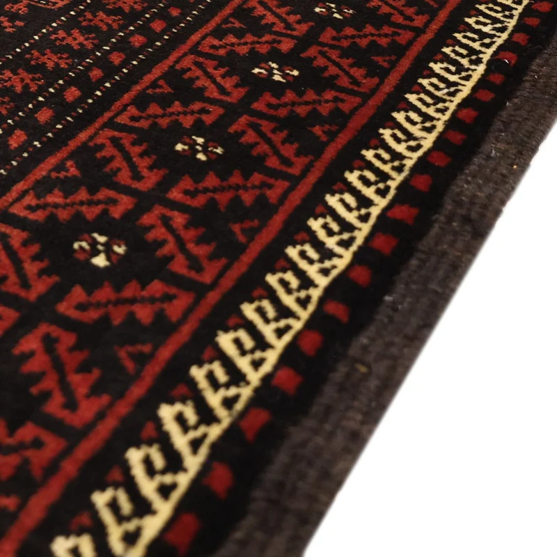 Belutsch Teppich 102x204cm - Orientteppich - dunkelrot