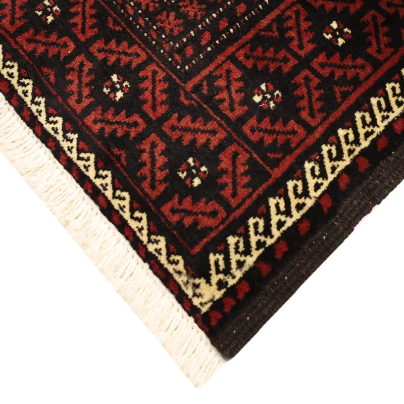 Belutsch Teppich 102x204cm - Orientteppich - dunkelrot