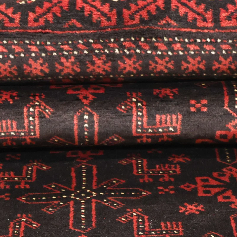 Belutsch Teppich 102x204cm - Orientteppich - dunkelrot
