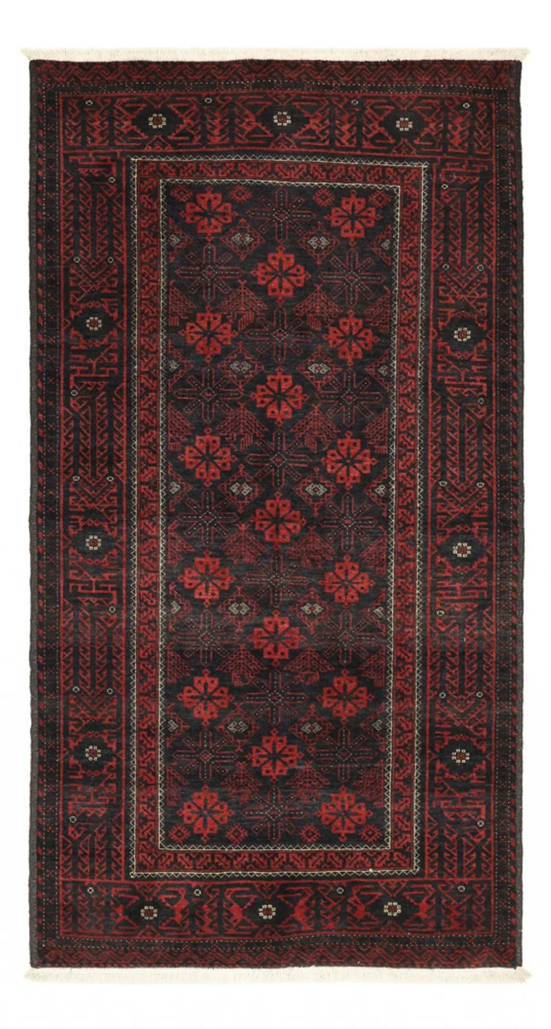 Belutsch Teppich 104x193cm - Orientteppich - dunkelrot