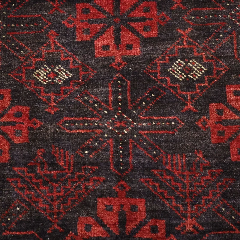 Belutsch Teppich 104x193cm - Orientteppich - dunkelrot