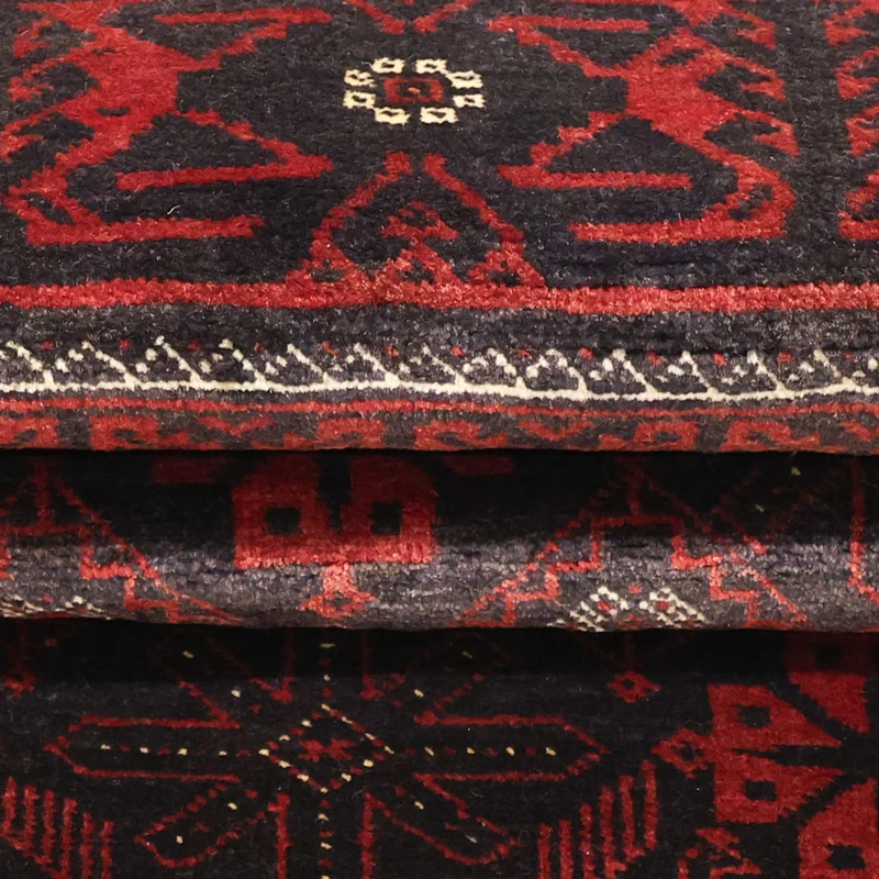 Belutsch Teppich 104x193cm - Orientteppich - dunkelrot