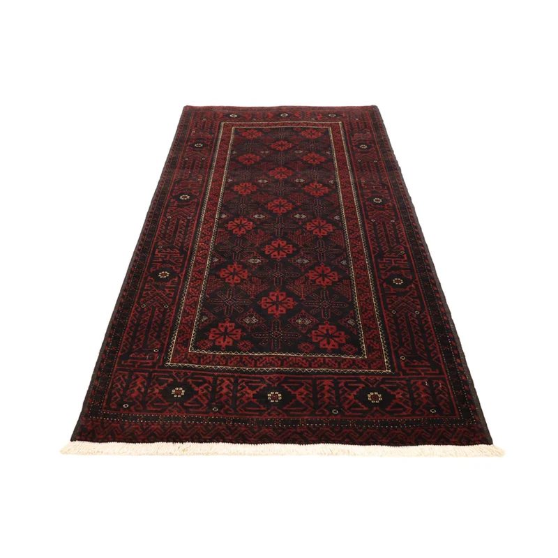 Belutsch Teppich 104x193cm - Orientteppich - dunkelrot