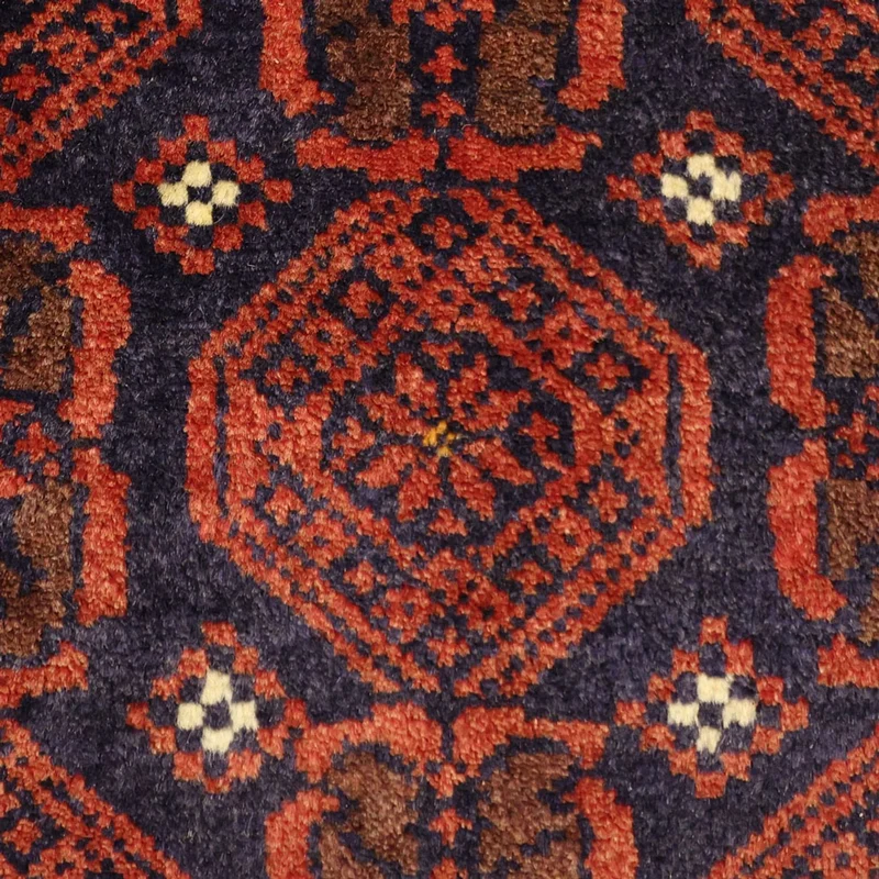 Belutsch Teppich 112x215cm - Orientteppich - dunkelrot