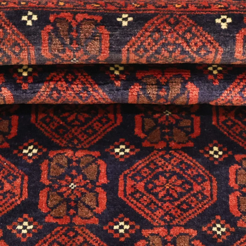 Belutsch Teppich 112x215cm - Orientteppich - dunkelrot