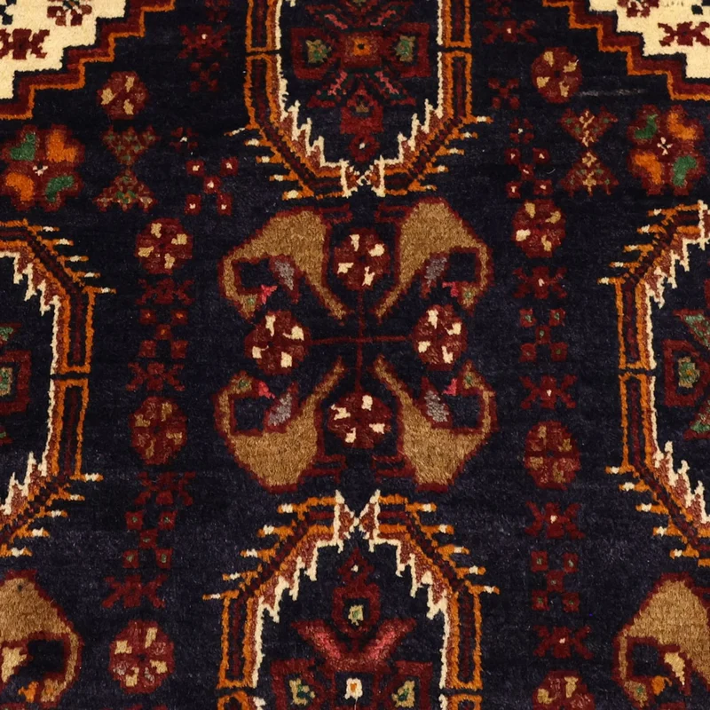 Belutsch Teppich 115x210cm - Orientteppich - dunkelrot