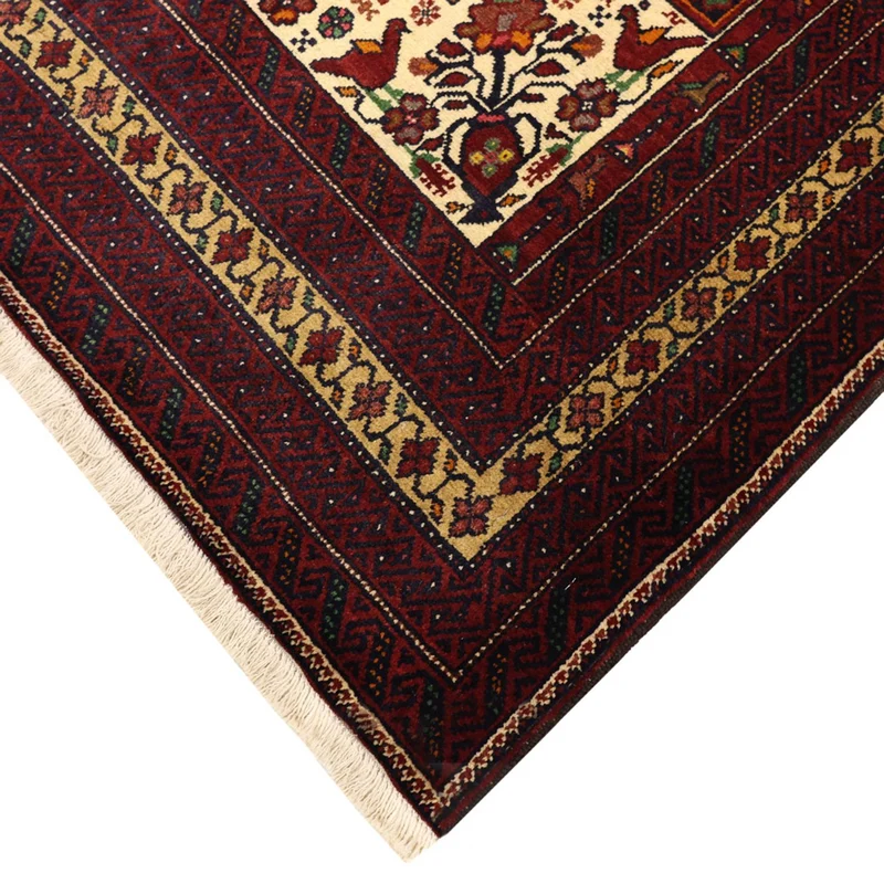 Belutsch Teppich 115x210cm - Orientteppich - dunkelrot