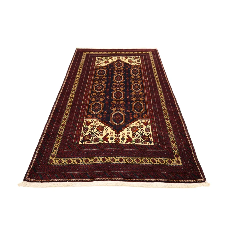 Belutsch Teppich 115x210cm - Orientteppich - dunkelrot