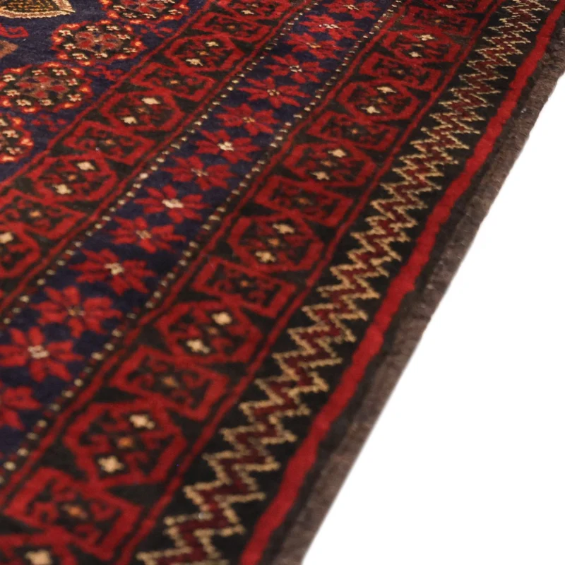 Belutsch Teppich 101x194cm - Orientteppich - dunkelrot