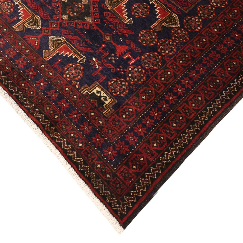 Belutsch Teppich 101x194cm - Orientteppich - dunkelrot