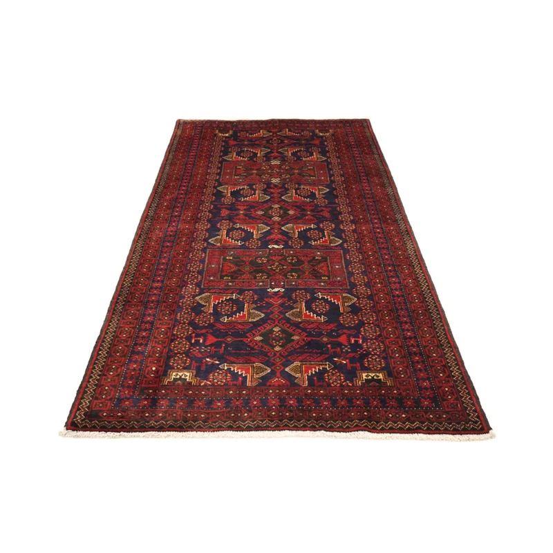 Belutsch Teppich 101x194cm - Orientteppich - dunkelrot