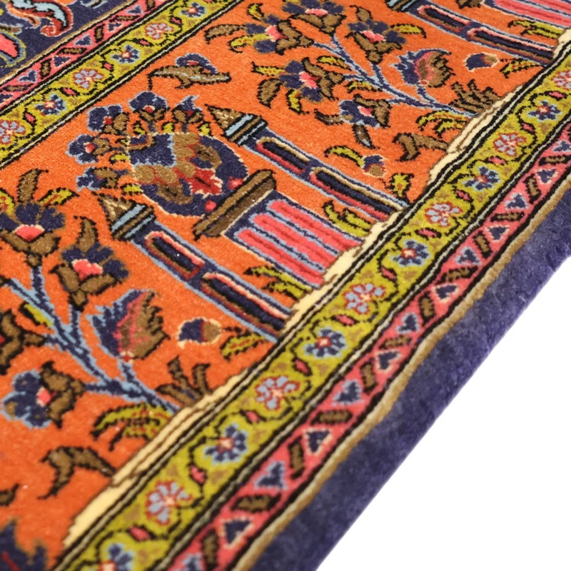 Sarough Teppich 110x161cm - Perserteppich - dunkelblau