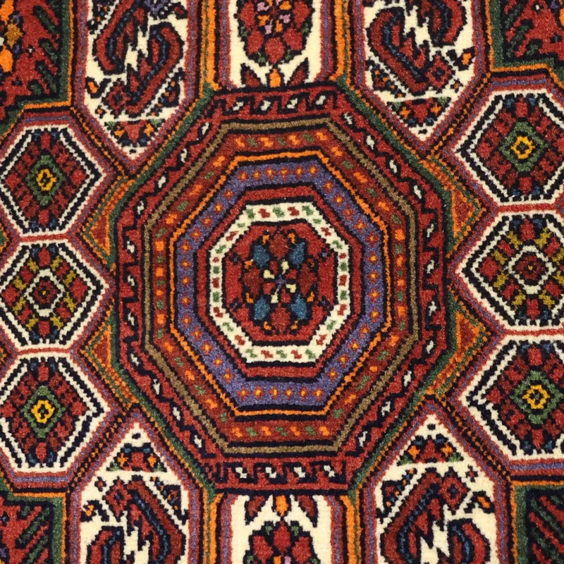 Gholtogh Teppich 100x150cm - Perserteppich - dunkelrot
