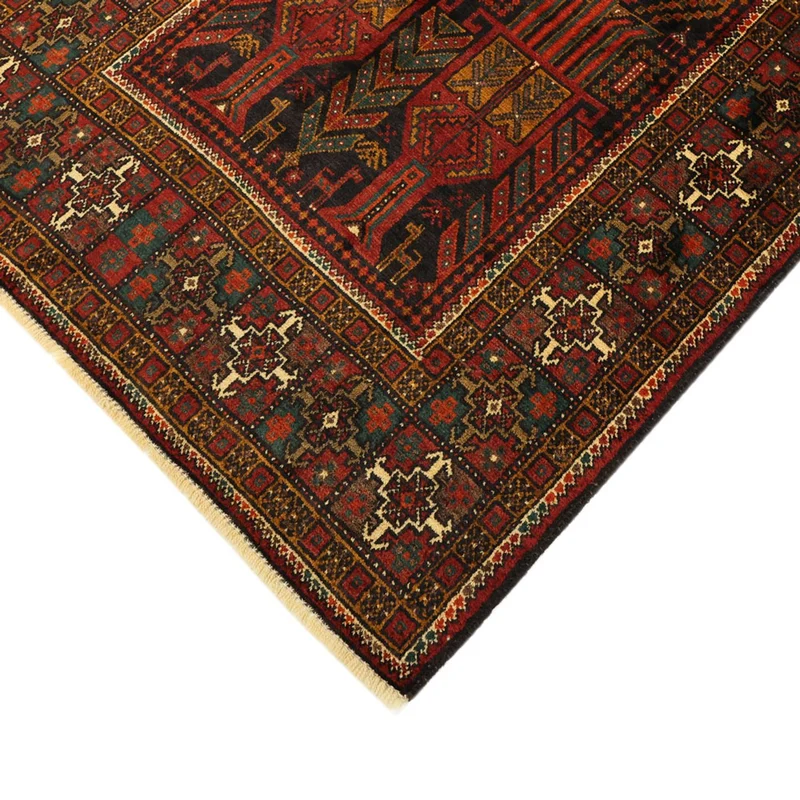 Belutsch Teppich 107x297cm - Orientteppich - dunkelrot