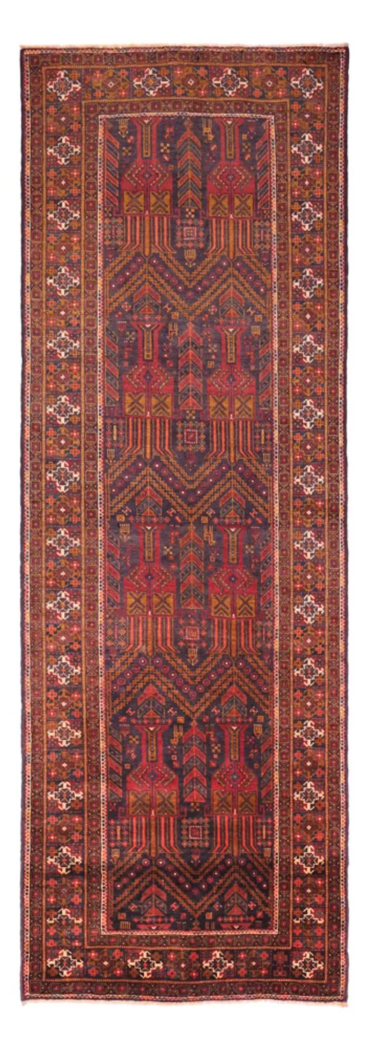 Belutsch Teppich 103x292cm - Orientteppich - dunkelrot