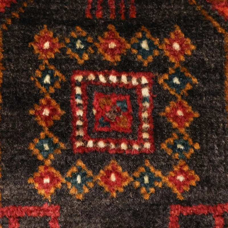 Belutsch Teppich 103x292cm - Orientteppich - dunkelrot