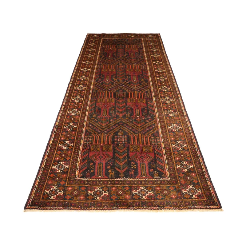 Belutsch Teppich 103x292cm - Orientteppich - dunkelrot