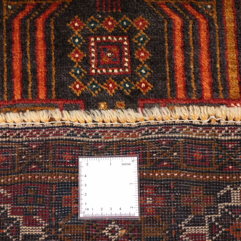 Belutsch Teppich 103x292cm - Orientteppich - dunkelrot