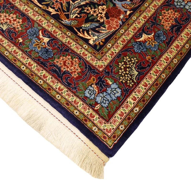 Sarough Teppich 105x159cm - Perserteppich - dunkelblau
