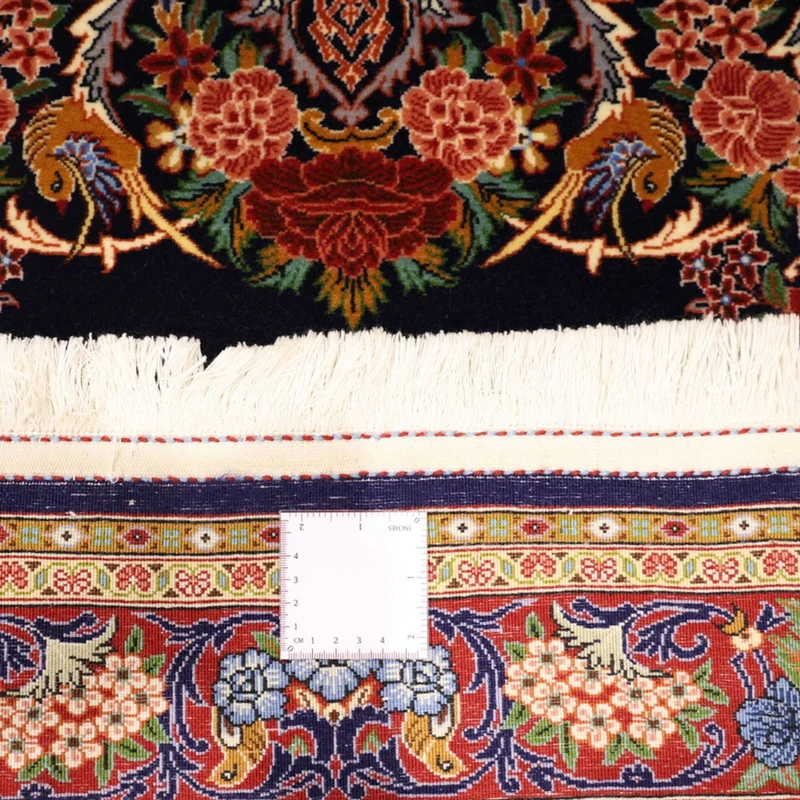 Sarough Teppich 105x159cm - Perserteppich - dunkelblau