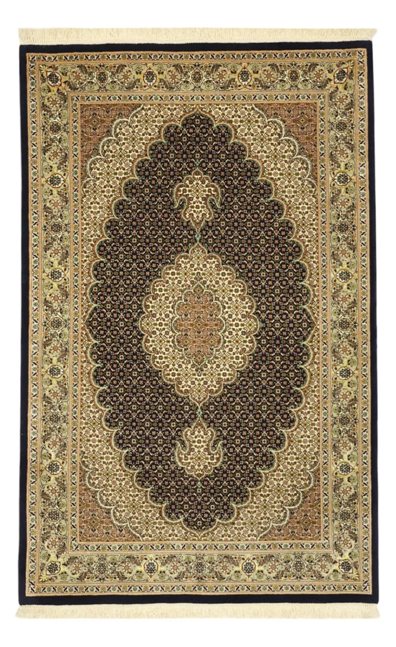 Täbriz - 50 Raj Teppich 98x160cm - Perserteppich - dunkelbeige
