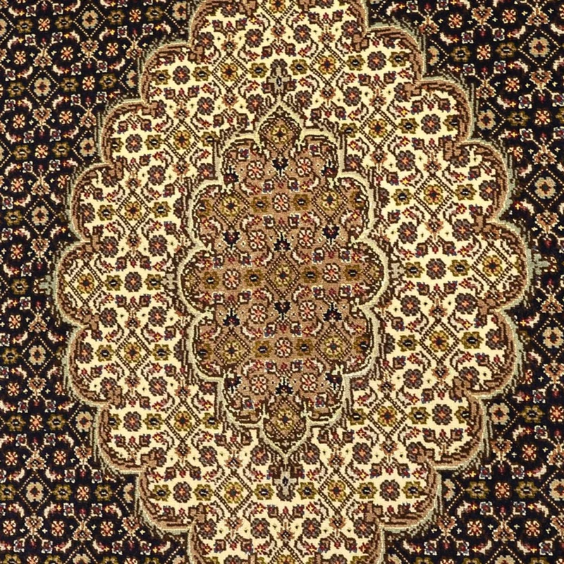 Täbriz - 50 Raj Teppich 98x160cm - Perserteppich - dunkelbeige