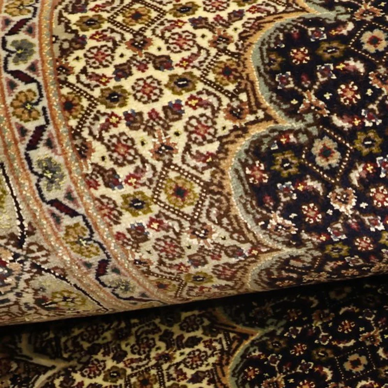 Täbriz - 50 Raj Teppich 98x160cm - Perserteppich - dunkelbeige