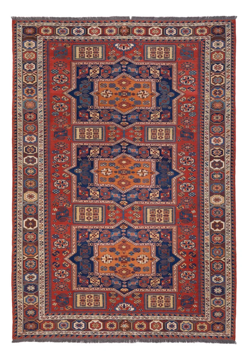 Kelim Afghan Teppich 236x323cm - rot