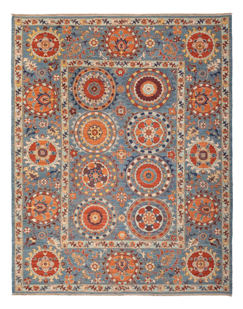 Kelim Afghan Teppich 244x310cm - mehrfarbig