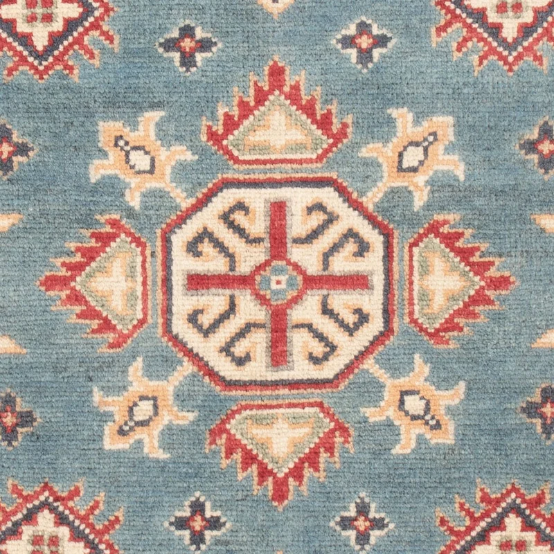 Kazak Teppich 84x121cm - Orientteppich - hellblau