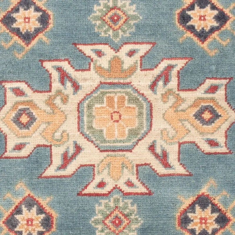 Kazak Teppich 83x123cm - Orientteppich - hellblau