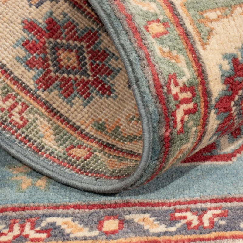 Kazak Teppich 83x123cm - Orientteppich - hellblau