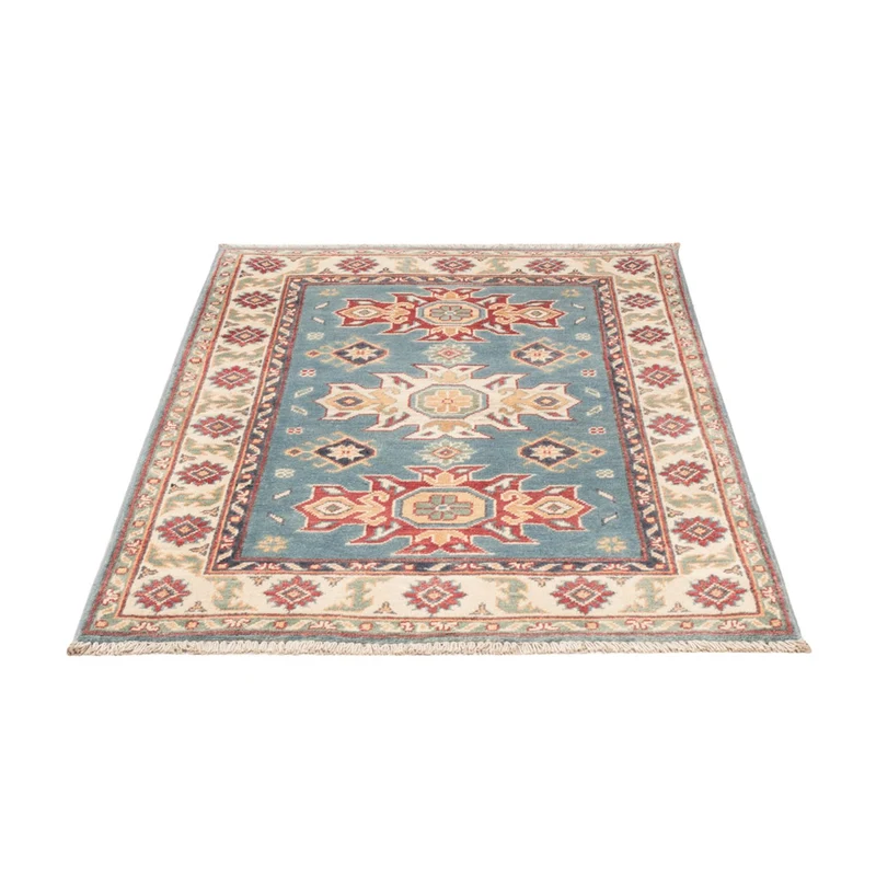 Kazak Teppich 83x123cm - Orientteppich - hellblau