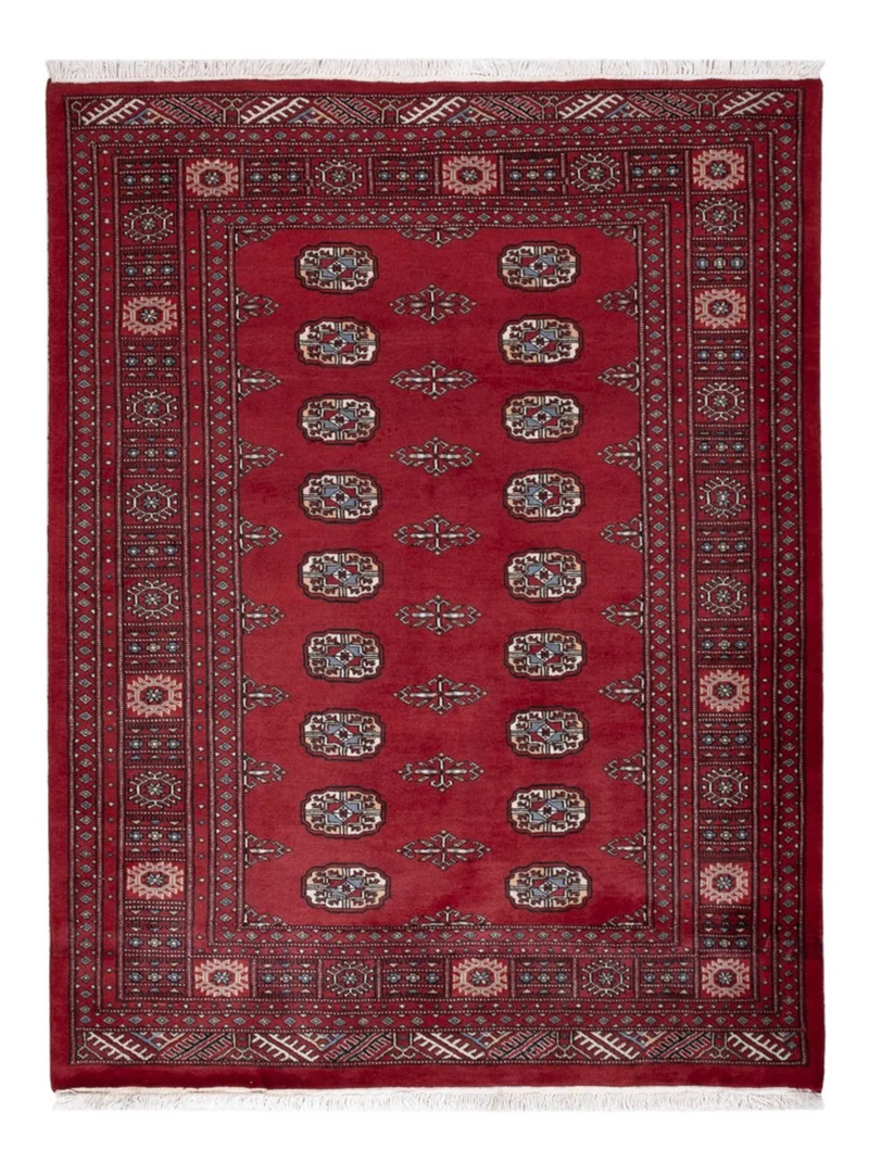 Pakistan Teppich 139x179cm - Orientteppich - rot