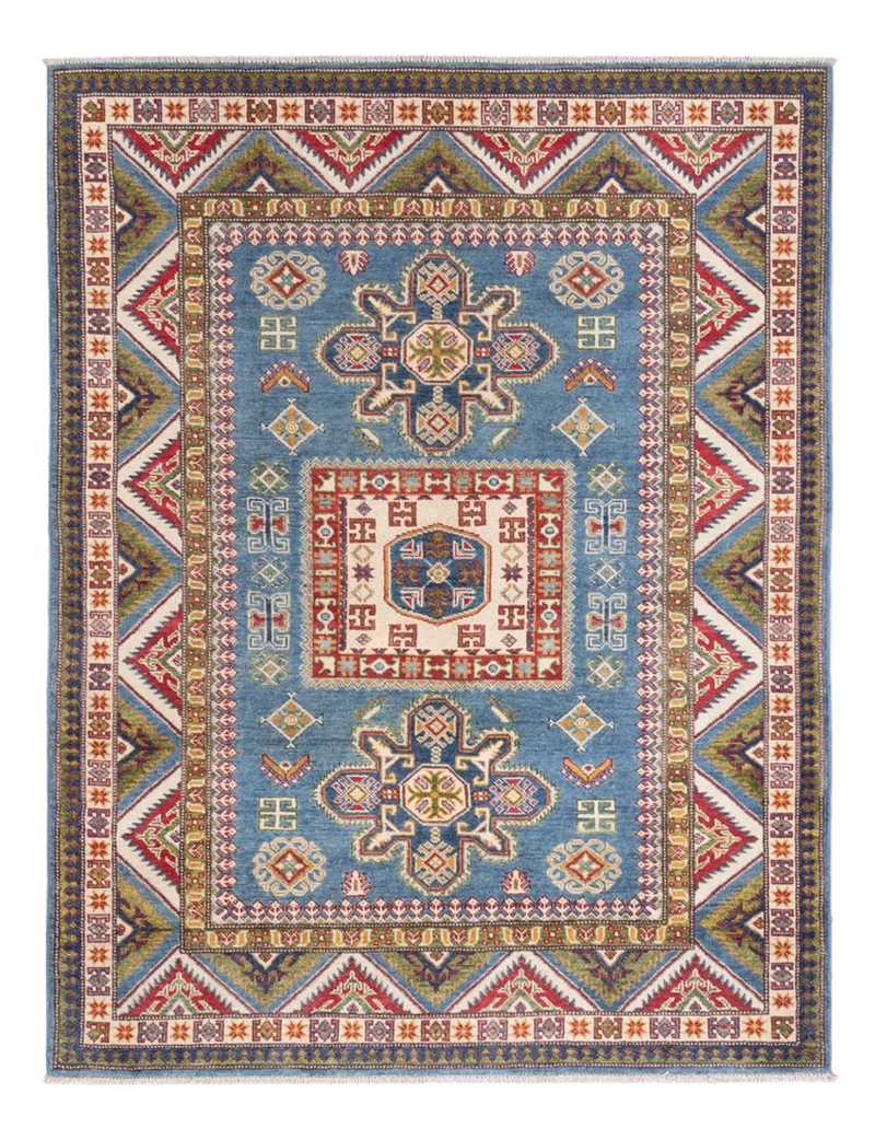 Kazak Teppich 148x193cm - Orientteppich - blau