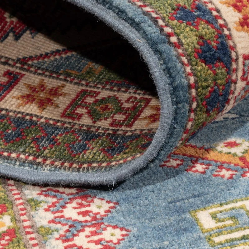 Kazak Teppich 148x193cm - Orientteppich - blau