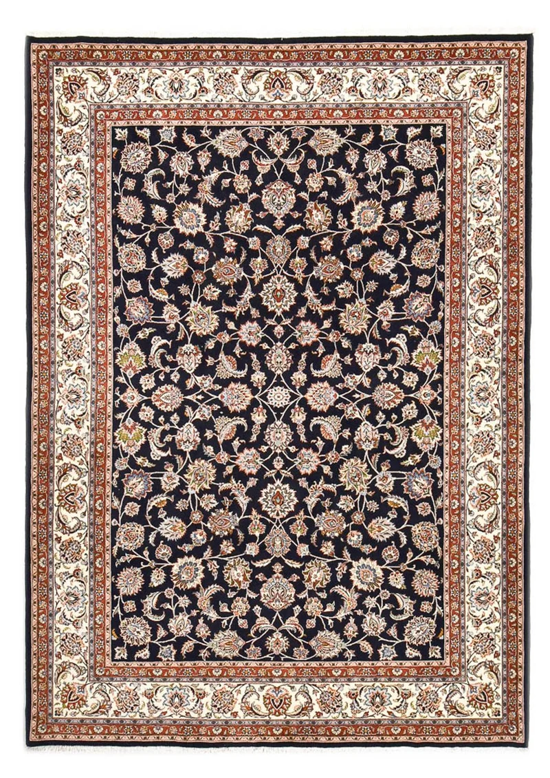 Maschad Teppich 250x343cm - Perserteppich - dunkelblau