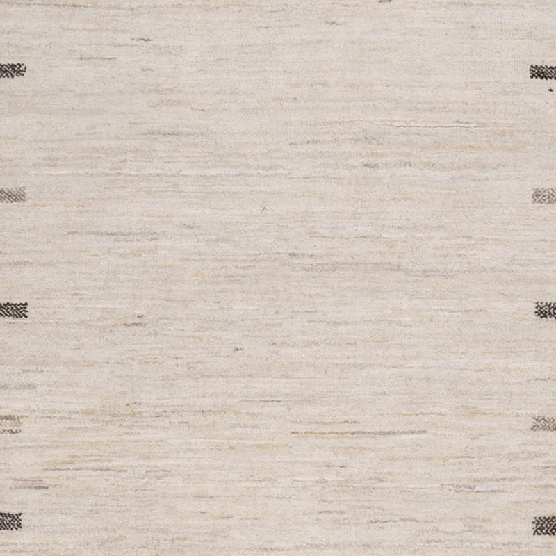 Indo Loribaft Teppich 156x207cm - Wollteppich - silber
