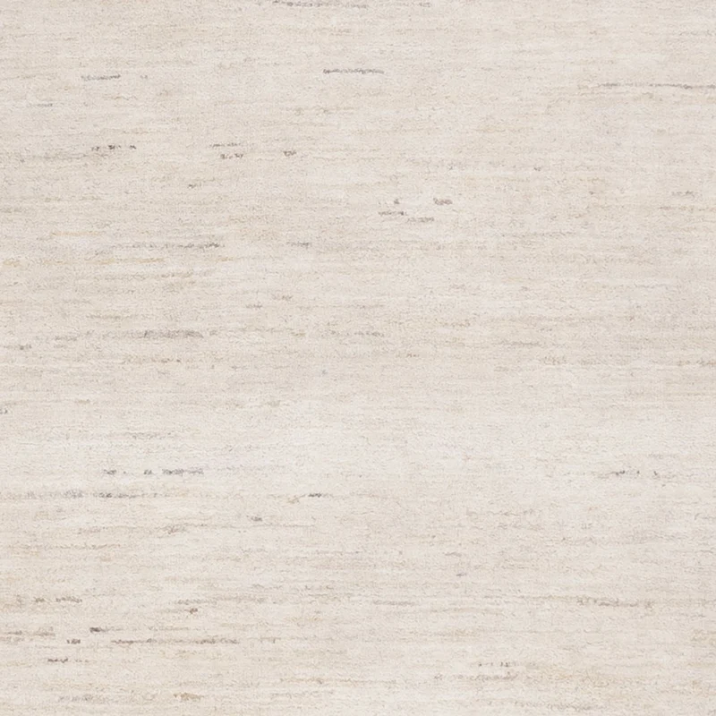 Indo Loribaft Teppich 155x209cm - Wollteppich - silber