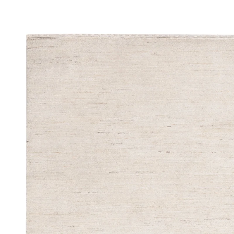 Indo Loribaft Teppich 155x209cm - Wollteppich - silber