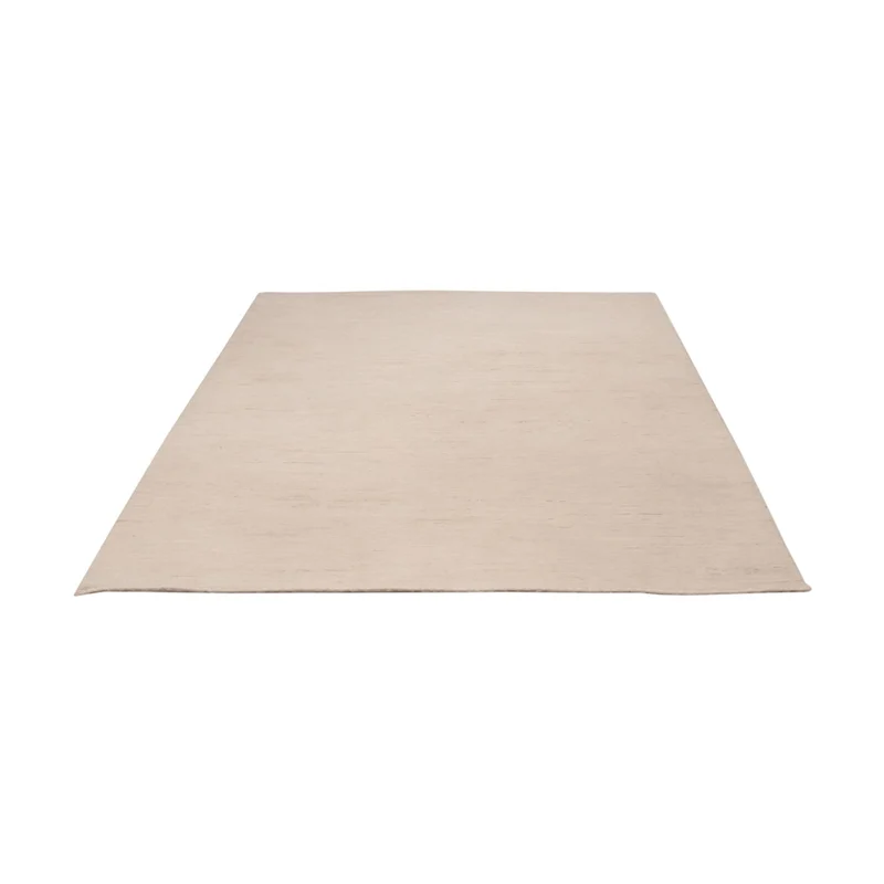 Indo Loribaft Teppich 155x209cm - Wollteppich - silber
